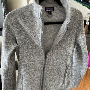 Zip front teddy pantagonia cardigan jacket